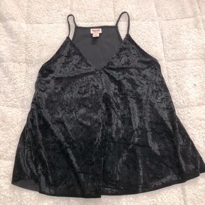 Mossimo black velvet tank top size Small